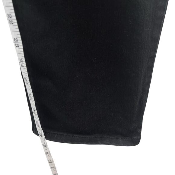 Democracy Woman’s Rich Black Straight Leg Stretch Denim Jeans Size 14 - Picture 11 of 16